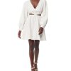 Sam Edelman Women's Long-Sleeve V-Neck Cutout Dress -Adrianna Papell Sales Shop 23622201 fpx