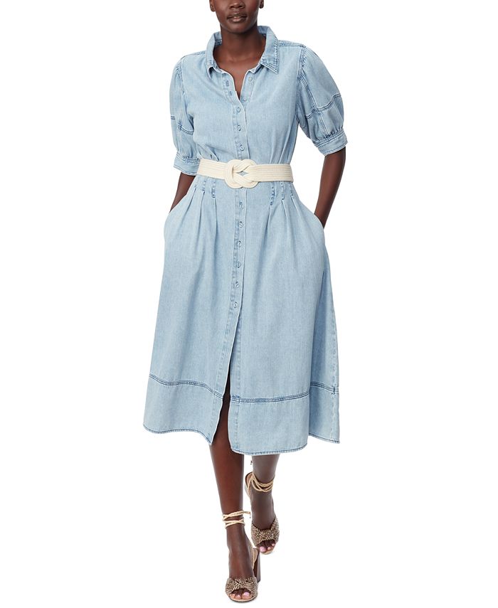 Women's Cotton Collared Belted Shirtdress Sam Edelman Women's Cotton Collared Belted Shirtdress -Adrianna Papell Sales Shop