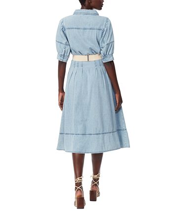 Women's Cotton Collared Belted Shirtdress Sam Edelman Women's Cotton Collared Belted Shirtdress -Adrianna Papell Sales Shop