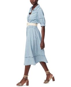 Sam Edelman Women's Cotton Collared Belted Shirtdress 4 Sam Edelman Women's Cotton Collared Belted Shirtdress -Adrianna Papell Sales Shop 23622207 fpx