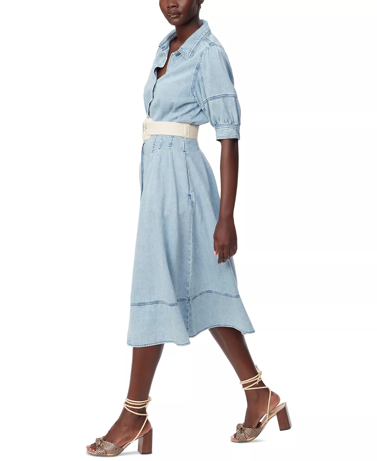 Women's Cotton Collared Belted Shirtdress Sam Edelman Women's Cotton Collared Belted Shirtdress -Adrianna Papell Sales Shop