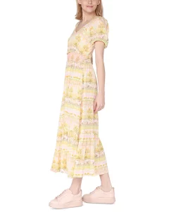 Black Tape Women's Short-Sleeve Smocked-Waist Tiered Maxi Dress 15 Black Tape Women's Short-Sleeve Smocked-Waist Tiered Maxi Dress -Adrianna Papell Sales Shop 23625050 fpx