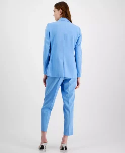 Bar III Women's Square-Neck Top, Zip-Pocket Blazer & Straight-Leg Ankle Pants, Created For Macy's -Adrianna Papell Sales Shop 23628647 fpx