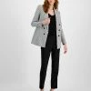 Bar III Women's Plaid Blazer, Ruched Camisole & Pull-On Pants, Created For Macy's -Adrianna Papell Sales Shop 23628671 fpx