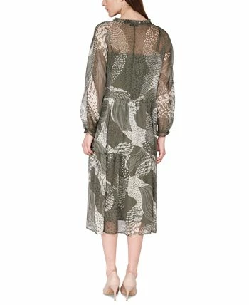 Black Tape Women's Long-Sleeve Tiered Midi Dress 4 Black Tape Women's Long-Sleeve Tiered Midi Dress - Image 2