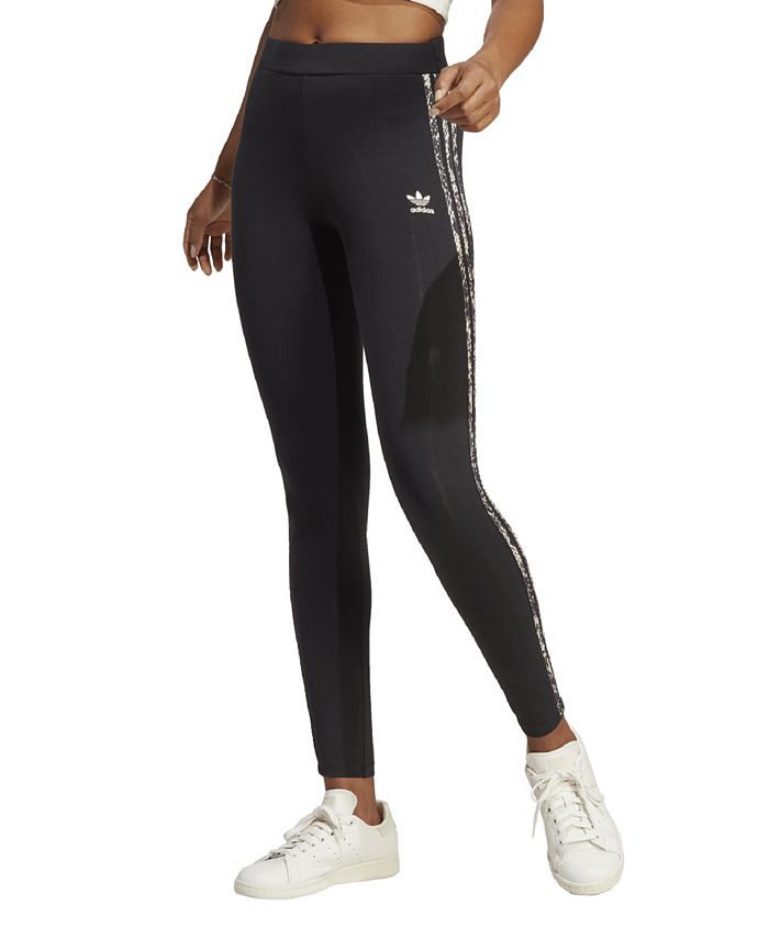 Women's 3-Stripes Snake Skin Print Leggings ADIDAS Women's 3-Stripes Snake Skin Print Leggings -Adrianna Papell Sales Shop