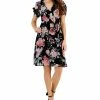 Connected Women's Printed Tie-Waist Short-Sleeve Sheath Dress -Adrianna Papell Sales Shop 23656136 fpx