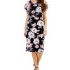 Connected Women's Printed Round-Neck Short-Sleeve Dress -Adrianna Papell Sales Shop 23656213 fpx