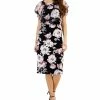 Connected Women's Printed Round-Neck Short-Sleeve Dress 2 Connected Women's Printed Round-Neck Short-Sleeve Dress -Adrianna Papell Sales Shop 23656213 fpx