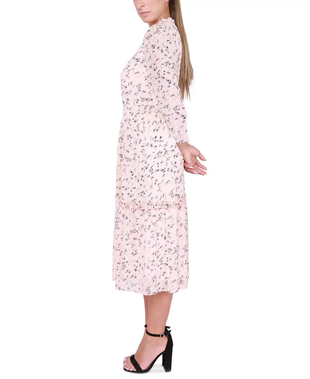 Black Tape Women's Long-Sleeve Tiered Midi Dress 8 Black Tape Women's Long-Sleeve Tiered Midi Dress - Image 6