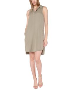 Black Tape Women's Sleeveless Collared Mini Dress