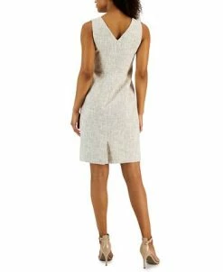Anne Klein Women's V-Neck Tweed Sheath Dress -Adrianna Papell Sales Shop 23676853 fpx
