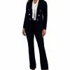 Anne Klein Faux Double Breasted Blazer, Puff Sleeve Blouse, And High Rise Flare Pant -Adrianna Papell Sales Shop 23677033 fpx