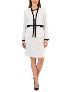 Kasper Women's Stretch Combo Contrast Trim Sheath Dress -Adrianna Papell Sales Shop 23677480 fpx