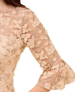Adrianna Papell Women's Embroidered Elbow-Sleeve Cocktail Dress -Adrianna Papell Sales Shop 23685037 fpx