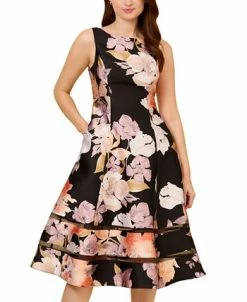 Adrianna Papell Women's Sleeveless Floral A-Line Dress 9 Adrianna Papell Women's Sleeveless Floral A-Line Dress -Adrianna Papell Sales Shop 23685130 fpx