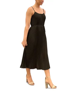 Sam Edelman Pleated Chiffon Sleeveless A-Line Dress 11 Sam Edelman Pleated Chiffon Sleeveless A-Line Dress -Adrianna Papell Sales Shop 23706503 fpx
