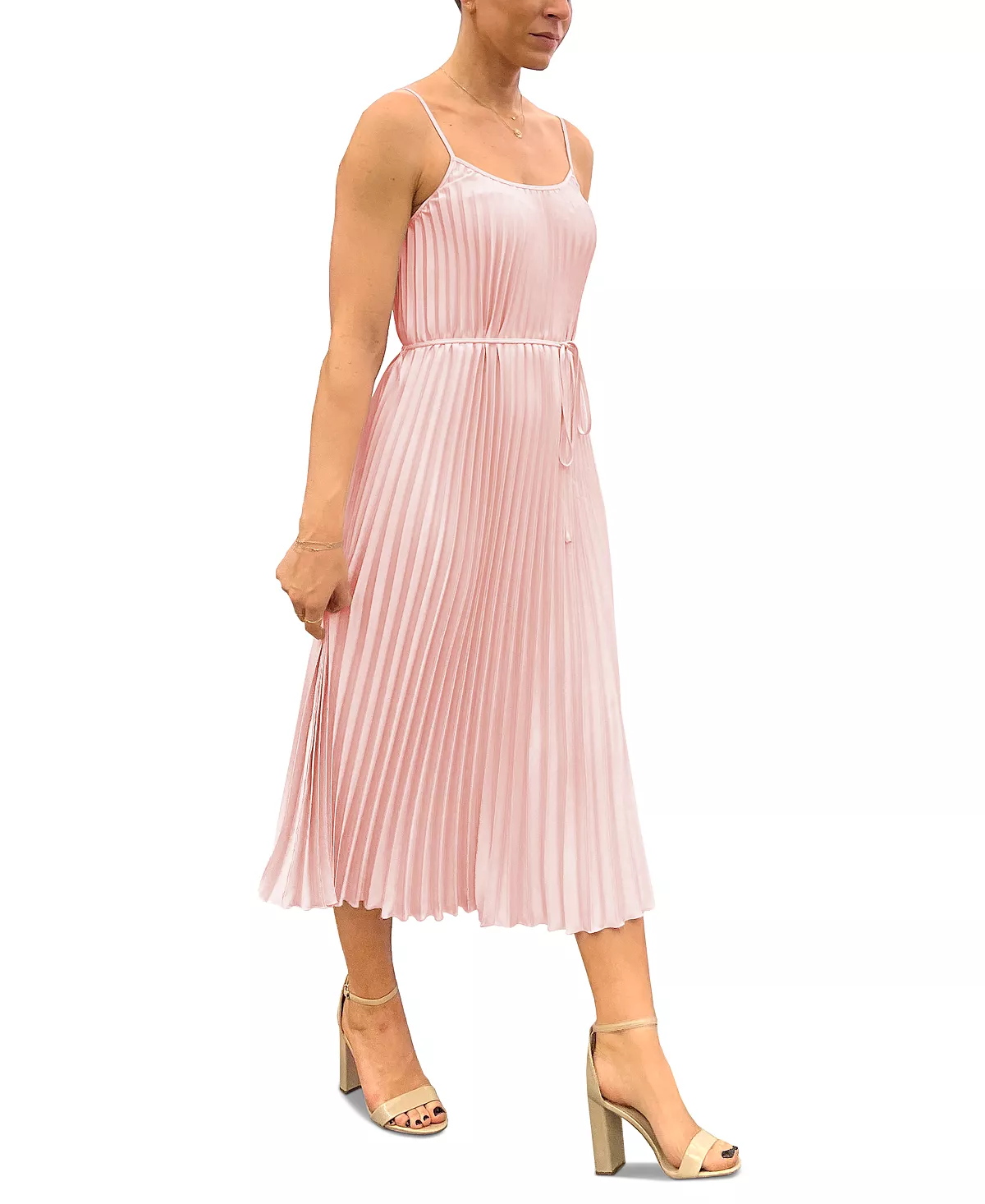 Sam Edelman Pleated Chiffon Sleeveless A-Line Dress 9 Sam Edelman Pleated Chiffon Sleeveless A-Line Dress - Image 7