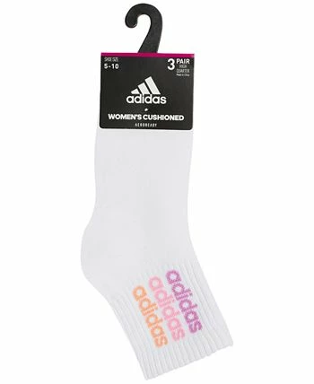 ADIDAS Women's 3-Pk. Sport Linear 2 High Quarter Socks 5 ADIDAS Women's 3-Pk. Sport Linear 2 High Quarter Socks - Image 3