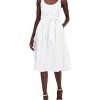 Anne Klein Women's Belted Seersucker Sleeveless Midi Dress -Adrianna Papell Sales Shop 23719915 fpx