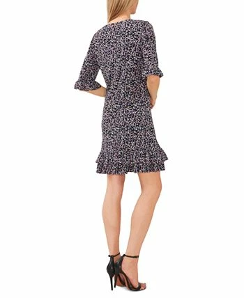 CeCe Women's Floral-Print Ruffled 3/4-Sleeve Dress 4 CeCe Women's Floral-Print Ruffled 3/4-Sleeve Dress - Image 2