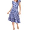 Vince Camuto Women's V-Neck Smock Waist Batik Dress 2 Vince Camuto Women's V-Neck Smock Waist Batik Dress -Adrianna Papell Sales Shop 23755881 fpx