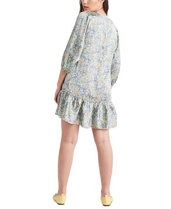 Light Satin V-Neck Ruffled-Hem Mini Dress Black Tape Light Satin V-Neck Ruffled-Hem Mini Dress -Adrianna Papell Sales Shop