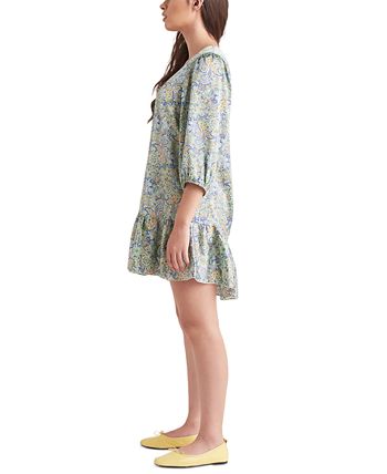 Light Satin V-Neck Ruffled-Hem Mini Dress Black Tape Light Satin V-Neck Ruffled-Hem Mini Dress -Adrianna Papell Sales Shop