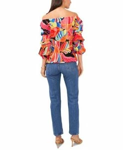 Vince Camuto Women's Off-The-Shoulder Bubble-Sleeve Top -Adrianna Papell Sales Shop 23776750 fpx