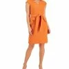 Kasper Women's V-Neck Belted Cap-Sleeve Sheath Dress -Adrianna Papell Sales Shop 23777282 fpx
