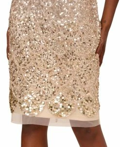 Adrianna Papell Women's Embellished Off-The-Shoulder Dress -Adrianna Papell Sales Shop 23821351 fpx