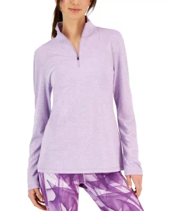 ID Ideology Women's Essentials Quarter-Zip Top, Created For Macy's -Adrianna Papell Sales Shop 23850809 fpx