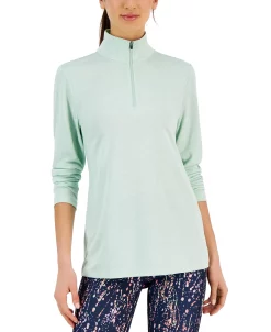 ID Ideology Women's Essentials Quarter-Zip Top, Created For Macy's -Adrianna Papell Sales Shop 23850813 fpx