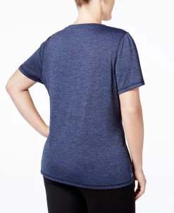 ID Ideology Women's Essentials Rapidry Heathered Performance T-Shirt, XS-4X, Created For Macy's -Adrianna Papell Sales Shop 3777714 fpx