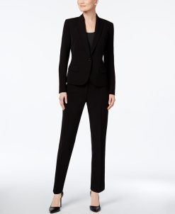 Anne Klein Executive Collection Single-Button Pantsuit, Created For Macy's