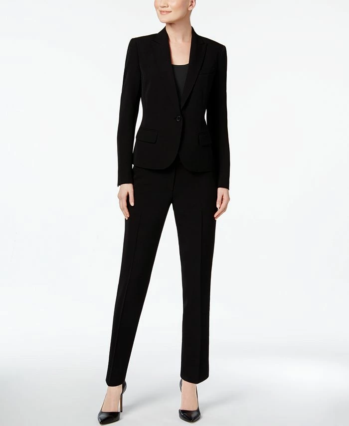 Anne Klein Executive Collection Single-Button Pantsuit, Created For Macy's 3 Anne Klein Executive Collection Single-Button Pantsuit, Created For Macy's