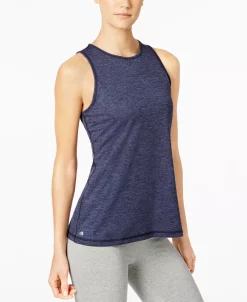 ID Ideology Women's Essentials Heathered Keyhole-Back Tank Top, Created For Macy's -Adrianna Papell Sales Shop 8644330 fpx